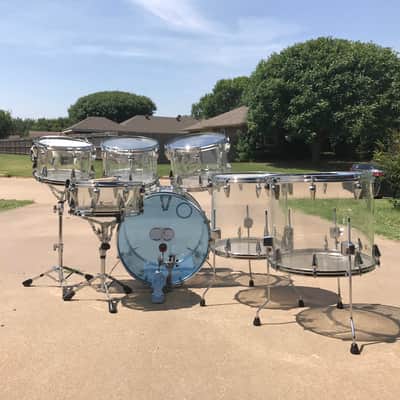 7 piece Vintage Zickos Clear Acrylic Drum Set  w/ matching Snare image 20
