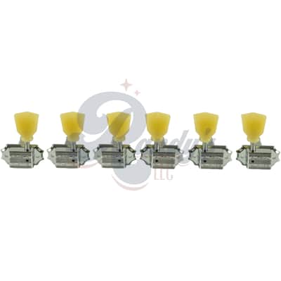 Kluson Tuners (Vintage Diecast Series) w/ Keystone "Tulip" Buttons (L3+R3) - Fits Gibson® CLOSEOUT-Chrome - KVD-3-CPKDR - Chrome image 1