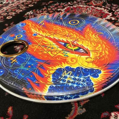 Evans Danny Carey / TOOL 22” Fear Inoculum “Flame” Bass Drum Head w/Gold Mic Port image 5