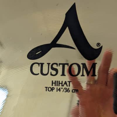 Zildjian 14" A Custom Hi-Hat Cymbals (Pair) 1991 - Present - Brilliant image 10