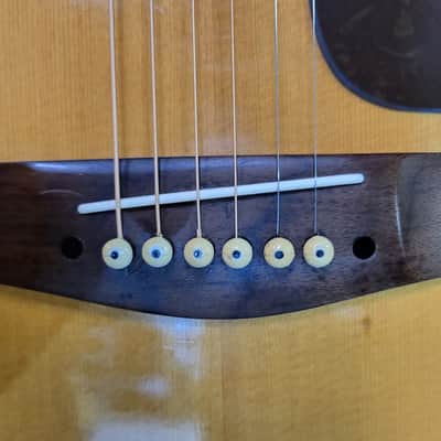 Vintage RARE 1978 Kent Model KF310 Korea Acoustic Guitar Pro Setup New Strings Semi Hard Shell Light Weight Case image 3