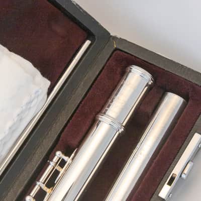 Yamaha YFL-584H (YFL-587H) Professional Flute All Silver Open-hole *Made in Japan *Cleaned & Serviced image 5