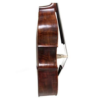 High-grade handmade solid wood Upright double bass 3/4,flamed maple back image 11