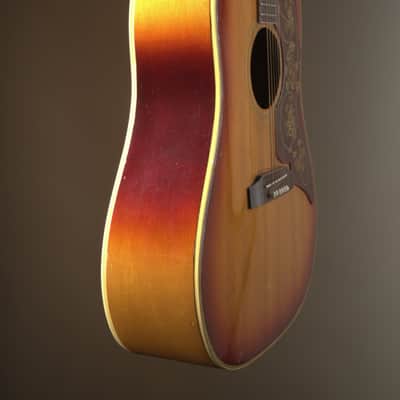 Epiphone (1965) FT-110 Frontier Acoustic Guitar - Sunburst, incl. HSC image 8