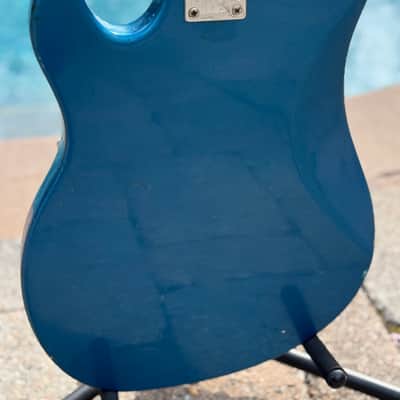 Silvertone/Teisco Shark Fin 759 1436 1 Electric Guitar 1960s - Blue image 10