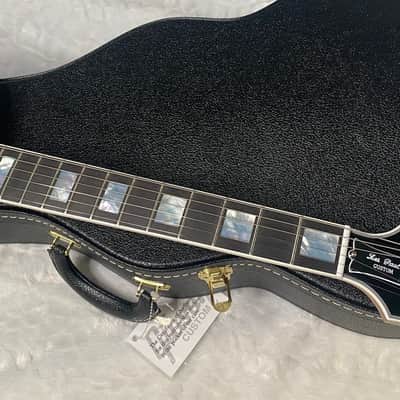 NEW! Gibson Dealer Select Custom Shop Les Paul Custom AAA Figured Flame Top - Transparent Black / Natural Back - Authorized Dealer - 8.8 lbs - G06805 image 5