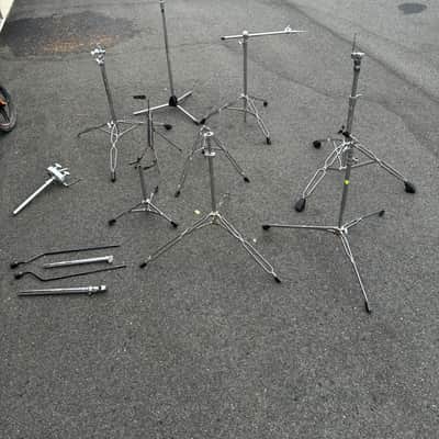 Mixed Drum Hardware Lot Parts Cymbal Stand Bases Double Tom Mount L-Rods SP image 11