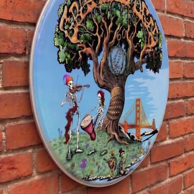 Grateful Dead, 60th Anniversary Family tree, 22" Bass Drumhead image 3
