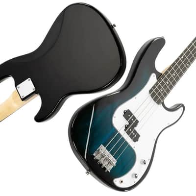 Glarry Electric P Style Bass Guitar 4 String + Cord + Wrench Tool +Bag Dark Blue image 6