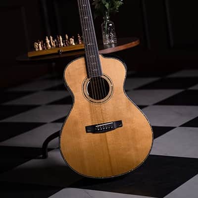 Cort Gold Passion Modern Concert Acoustic-Electric Guitar w/ Hard Case, Natural Glossy image 10