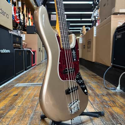 Fender American Professional Classic Jazz Bass Faded Firemist Gold w/Padded Gig Bag image 2