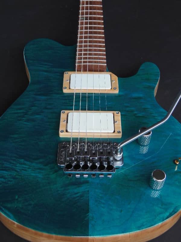 Casper Guitar Technologies Z-Series 24 Fret 2016 - Custom Aqua Flame Maple image 1