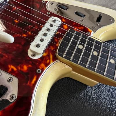 Fender Jaguar 1965 - Olympic White with Matching Headstock vintage 100% stock Johnny Marr Original Finish & Electronics – Original Case image 14