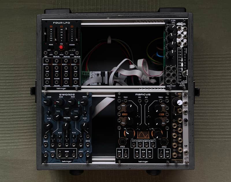 6U Eurorack Case Powered, 52 HP, patched resealable, modular synthesizer synth image 1