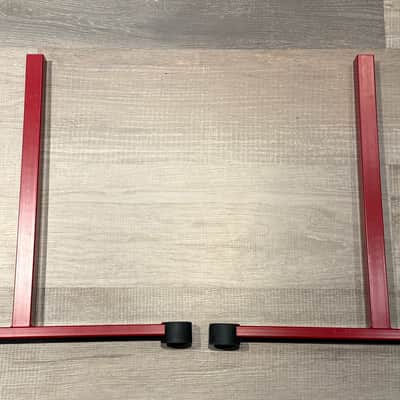 K&M 18810 Omega Table-Style Keyboard Stand, Ruby Red W/ included K&M Laptop Holder AND K&M iPad Mic Stand Holder image 14