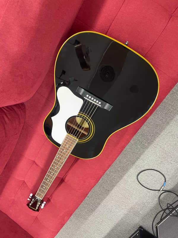 Epiphone Ltd. Ed. 1963 J-45 Reissue - Ebony w/ Aged Binding, Rosette & Logo Inlay image 1