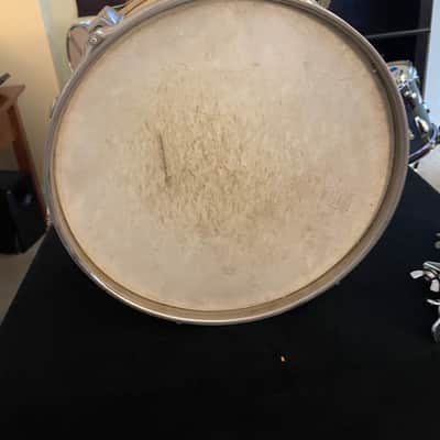 WFL Ludwig 9x13 Rack Tom wDrum Shop Chicago Sticker 1930’s/1940’s?? White Marine Pear image 7