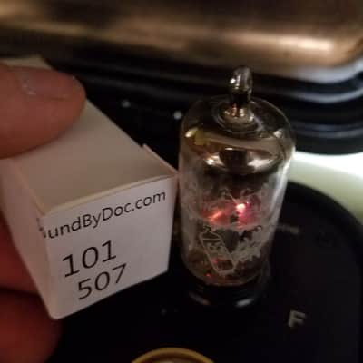 Amperex 6DJ8 tNOS AT1000 TESTED Balanced! PI Vacuum Tube Heerlen Small Halo Getter rare Treble Clef Bugle Boy T4TCbb ECC88 dual triode 1960-1966 image 4
