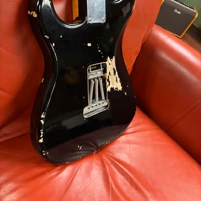 2008 Fender Custom Shop David Gilmour Stratocaster Relic Black over 3-Color Sunburst image 12