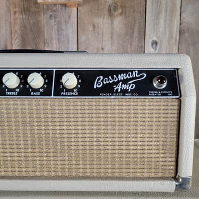 Fender Bassman RARE 6G6-C Head & Cabinet 1964 Near Mint W/ Original White Covers image 12