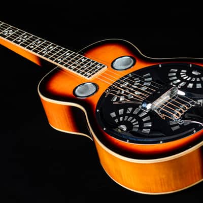Gold Tone PBS-D Paul Beard Signature Square Neck Deluxe Resonator Two Tone Tobacco image 4