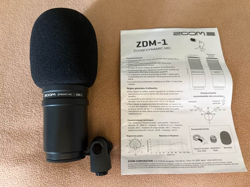 Zoom ZDM-1 Cardioid Dynamic Podcast Microphone with Windscreen, Mint! image 1