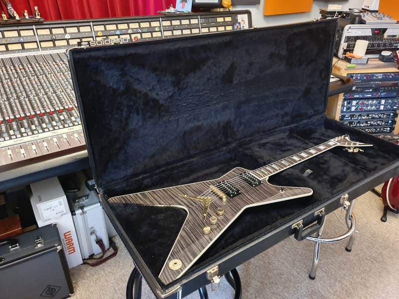 RARE Dean Limited Edition Black Gold ML Trans Black AAA Flame | Reverb