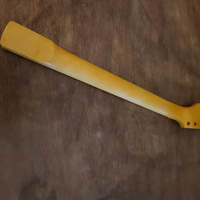 Vintage maple S guitar neck replacement  steel frets diy image 2