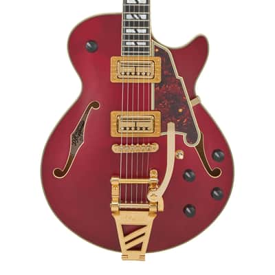 D'Angelico Deluxe Bobby Weir SS Semi-Hollow Guitar - Satin Trans Wine - Open Box image 1