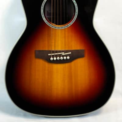 Takamine GY51E-BSB New Yorker, Full Scale Parlor Size Acoustic/Electric Guitar, Brown Sunburst image 6
