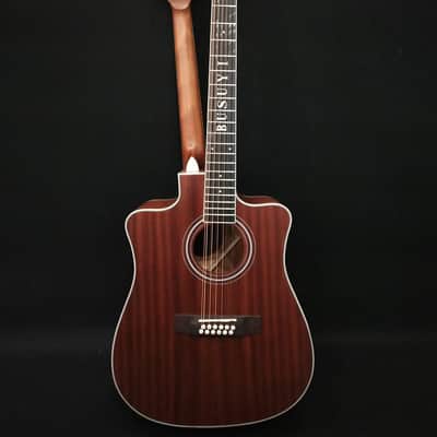 12/6 Strings Acoustic Double Neck, Double Sided Busuyi Guitar, Travel Acoustic Guitar image 1
