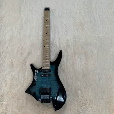 4 String Short Scale Neck Through Bass/6 String Tremolo Busuyi Double Side, Headless Guitar (Lefty) image 2