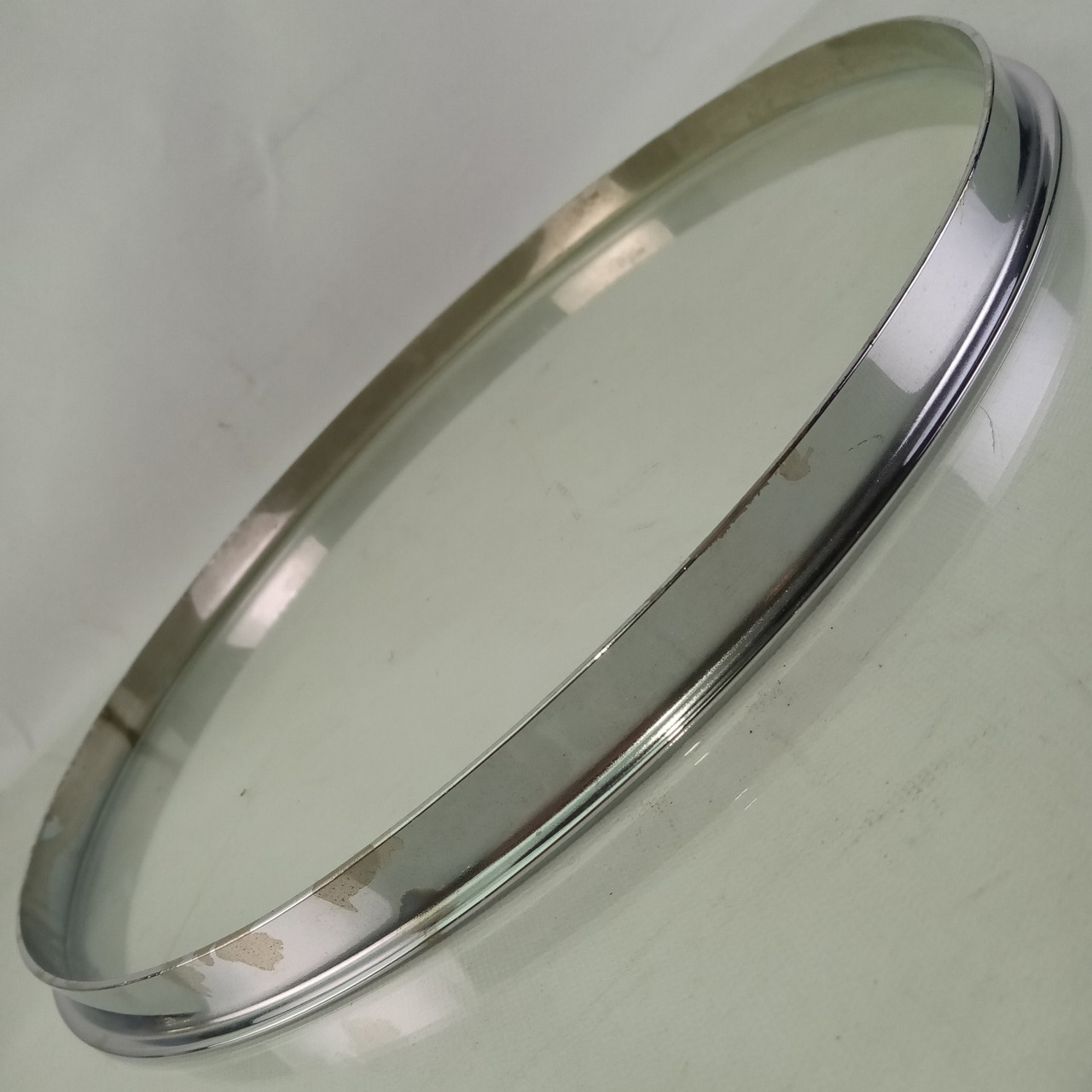 Slingerland 14" Single-Flange  Chrome-Brass Snare/Floor Tom Drum Rim/Hoop COB US — main photograph