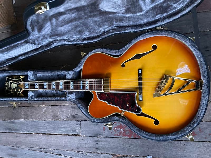 D'Angelico Left Handed DAngelico EXL-1 Hollow Body Jazz Guitar - Ice Tea image 1
