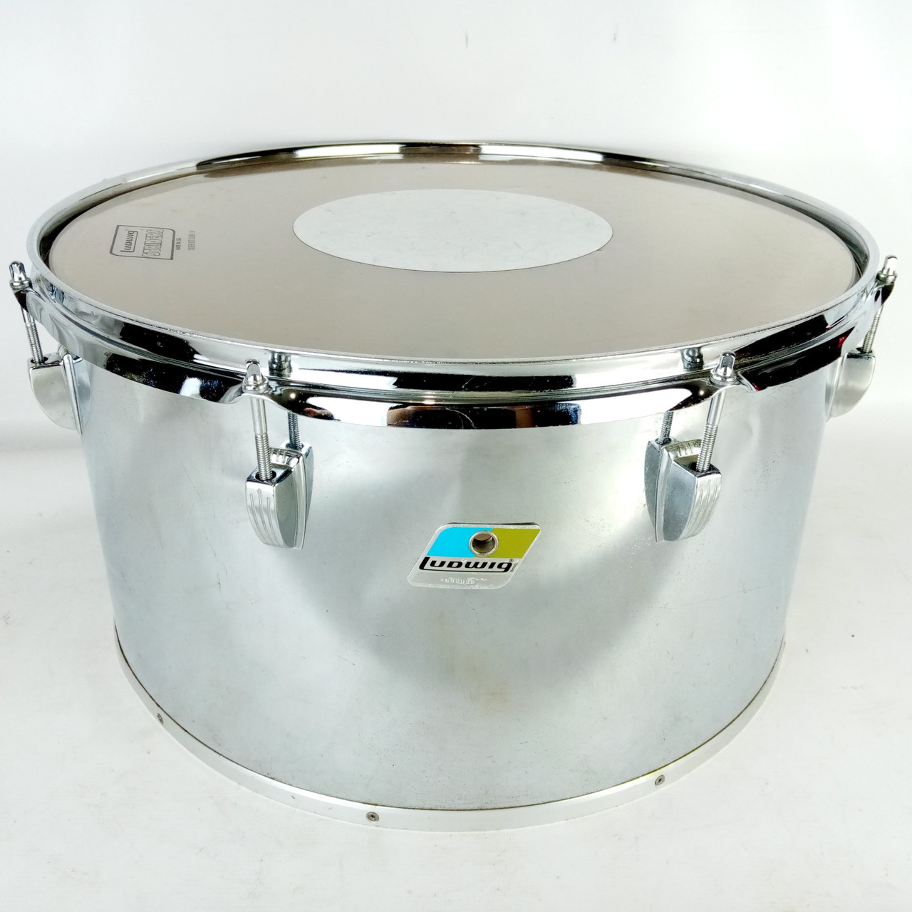 Ludwig 10x18"Timp-Tom Drum #700 Vintage '79 Chrome-Wood COW 6Ply Maple Bass Jazz — main photograph