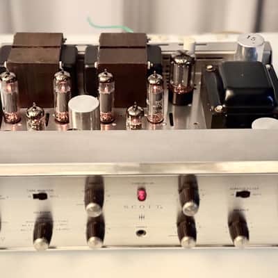 🎶✨ H.H. Scott 222D/222-D Tube Integrated Amplifier w/ Wood Case — Serviced EL84 / 7189 Vintage Hi-Fi image 11