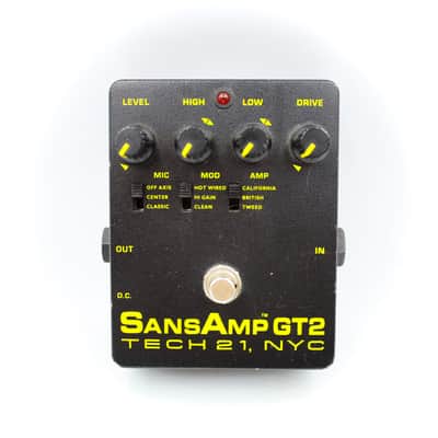 Tech 21 SansAmp GT2 Tube Amp Emulation Pedal Made in USA Guitar Effect Pedal Tech21 32521 image 2