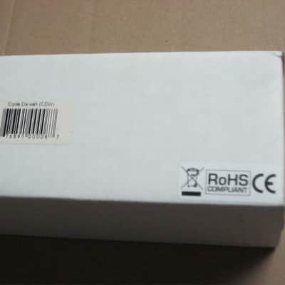 kind of lightly handled genuine Fulltone EMPTY BOX & printout copy of paperwork ONLY for Clyde Deluxe pedal (NO pedal) 2010s (specifically 2019) white box with black & white labels image 12