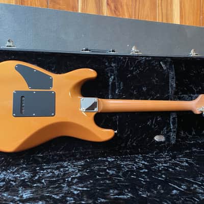 Suhr Custom Classic S HS Orange Burst Metallic Roasted Maple Neck image 2