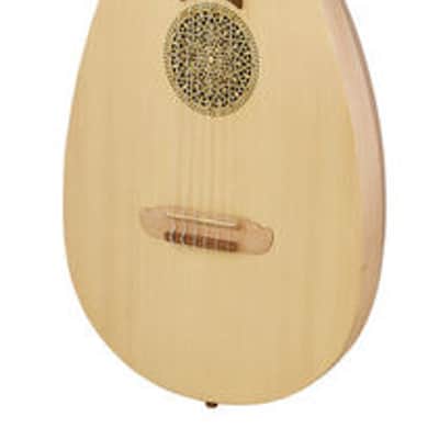Folk Instruments Lute Guitar Spruce top, Body Lacewood, Maple neck. with Softbag image 1