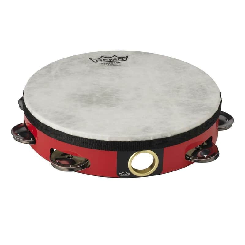 Remo Pre-Tuned Tambourine Single Red 6" image 1