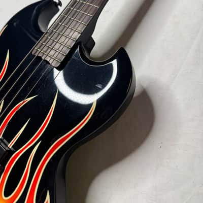 Brownsville New York Bat Electric Bass Guitar 2000s - Hot Rod Flame Graphic image 8