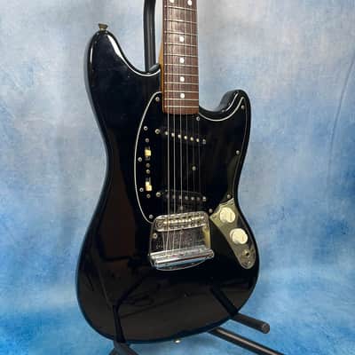 1995 Fender Japan MG-69 Mustang Black, MIJ image 2