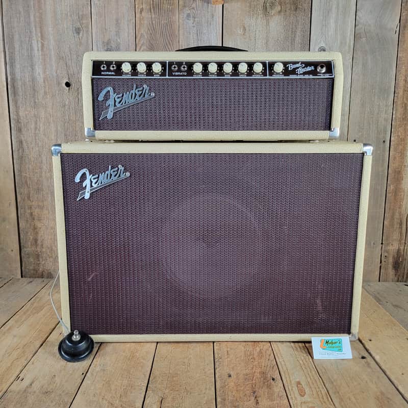 Fender  Bandmaster 6G7 1961 Vintage Amp w/ Tone Ring Cab - White image 1