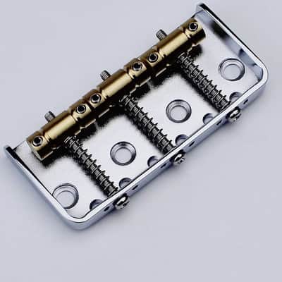 Fixed Hardtail Telecaster Tele Style Guitar Bridge with Brass Saddles image 3