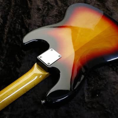 Left Handed Fender Japan '62 reissue JAZZ BASS JB62-LH ALDER body 3Tone Sunburst image 8