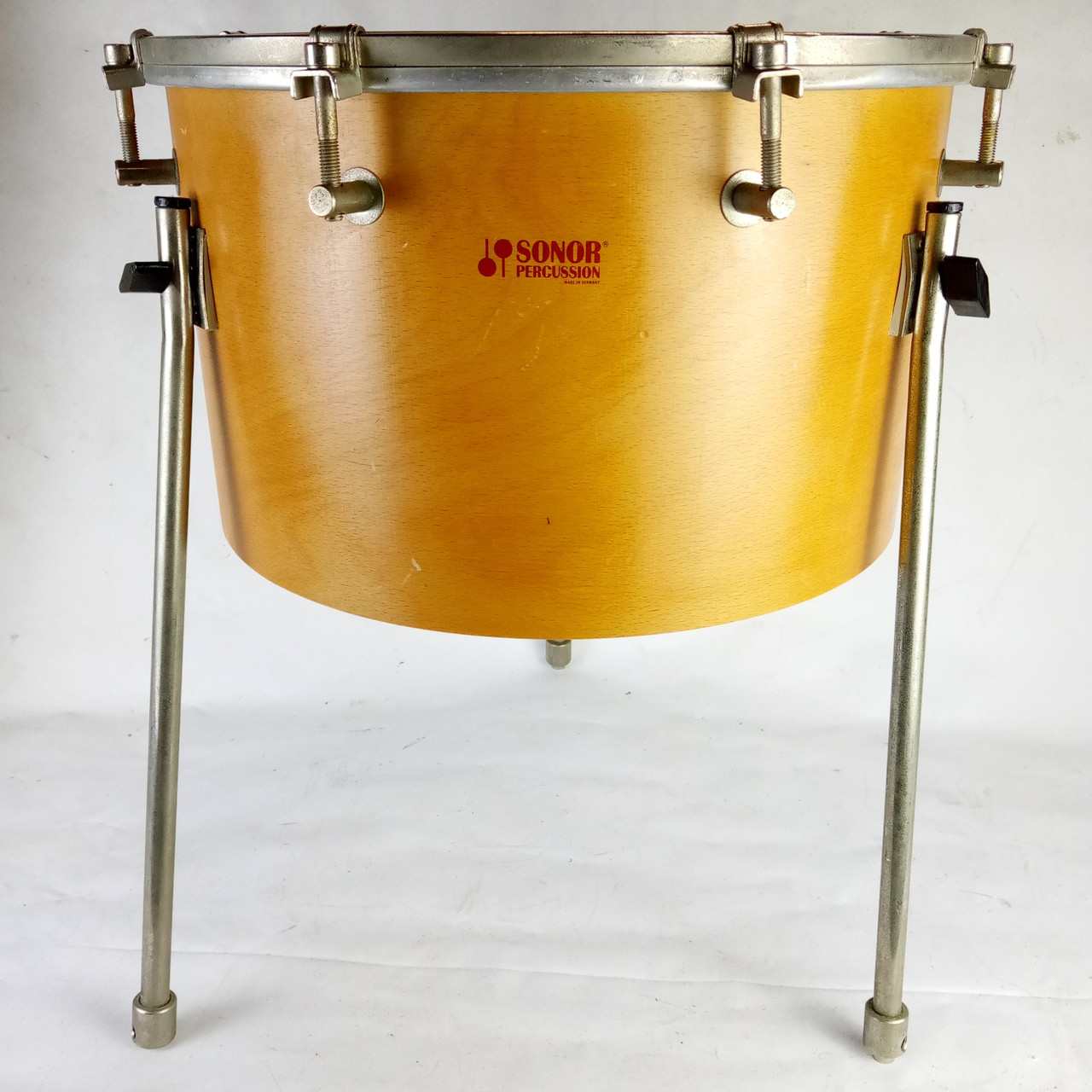 Sonor Timpani-Tom Drum 10 x 16" Vintage 70s Made In Germany 6Ply Natural Beech — main photograph