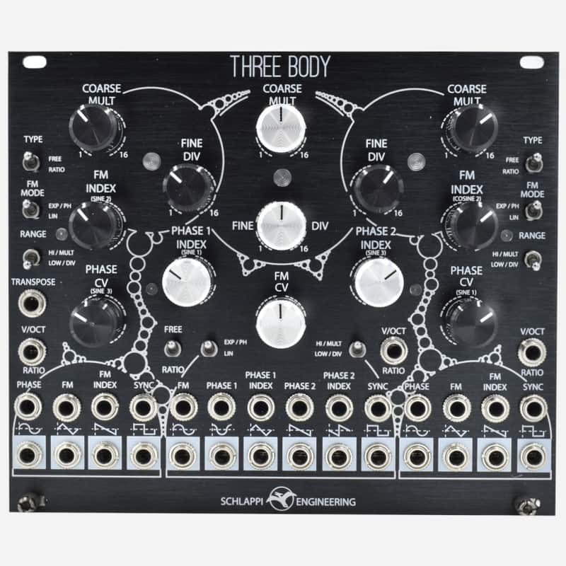 Schlappi Engineering THREE BODY (Black) Eurorack Triple Phase Mod and FM Oscillator image 1