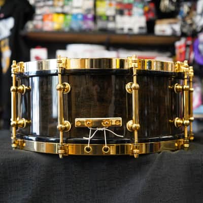 Pearl/Japan M-1946 50th Anniversary 5.5x14" Maple Snare Drum - Blackmist Lacquer image 9