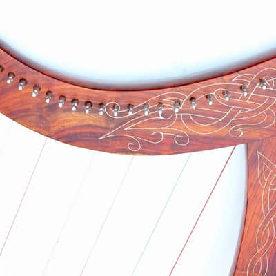 37" Celtic Irish Folk Harp 22 Strings Rosewood Lap Harp w/ Case & Extra Strings (2026 Model) image 3